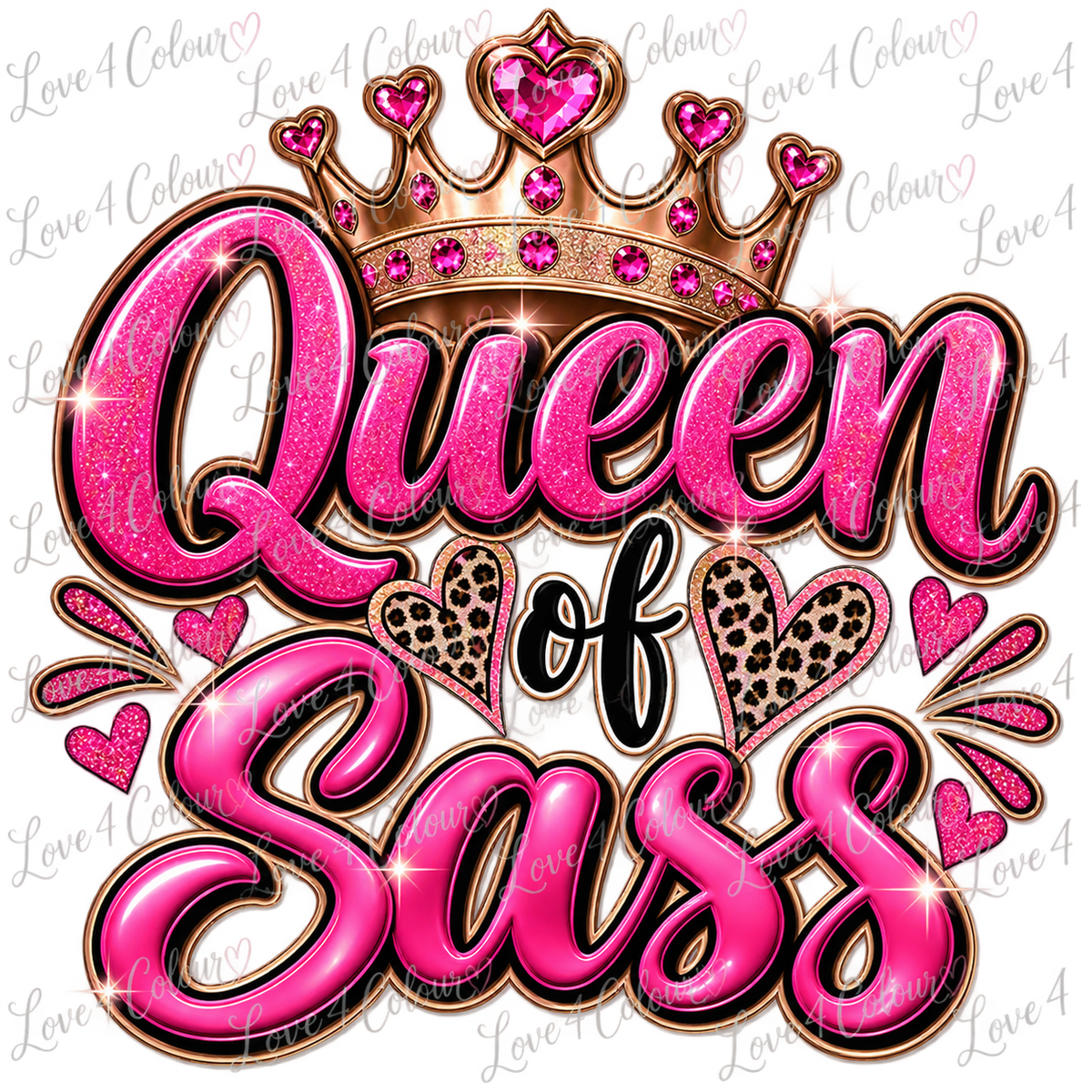 Queen of Sass PNG Digital Design