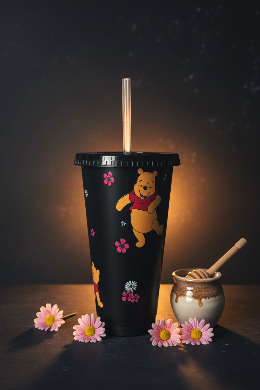 Winnie the Pooh Black Tumbler