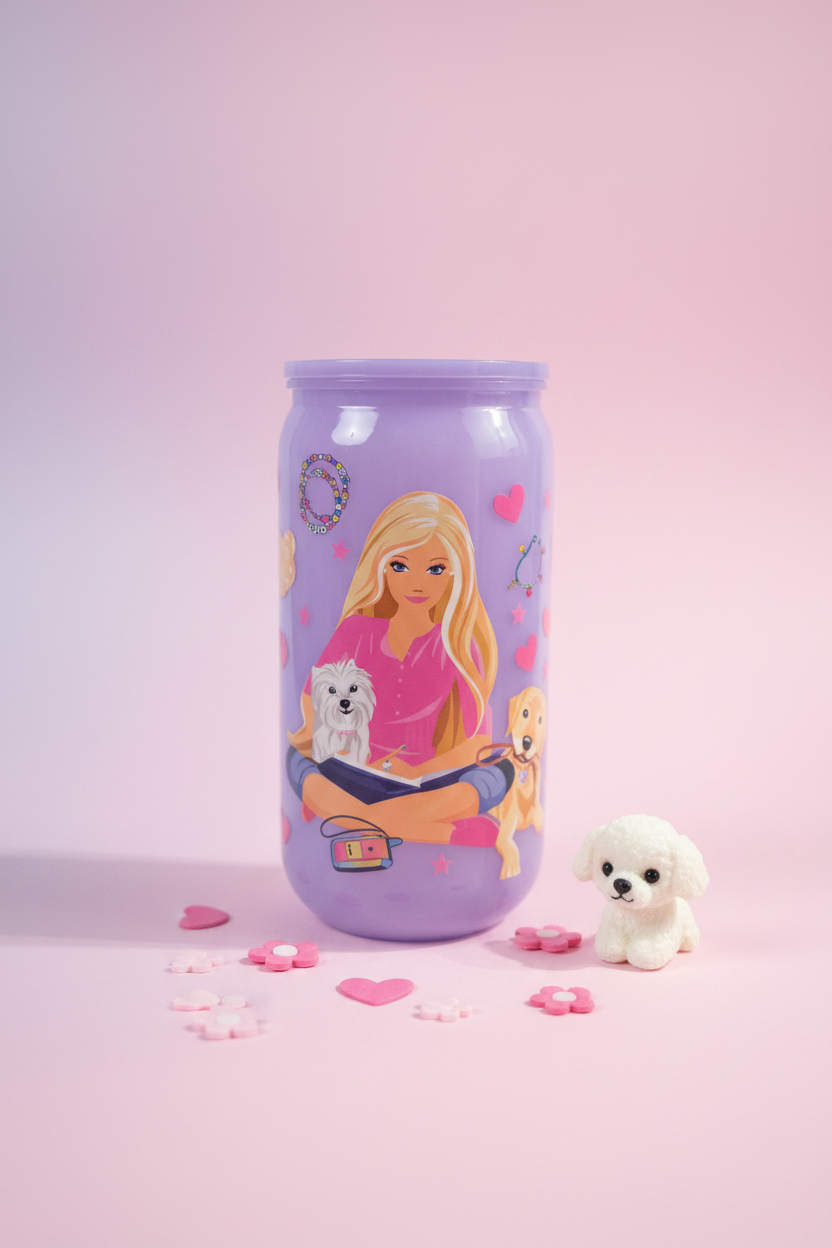 Barbie Style Glass Can