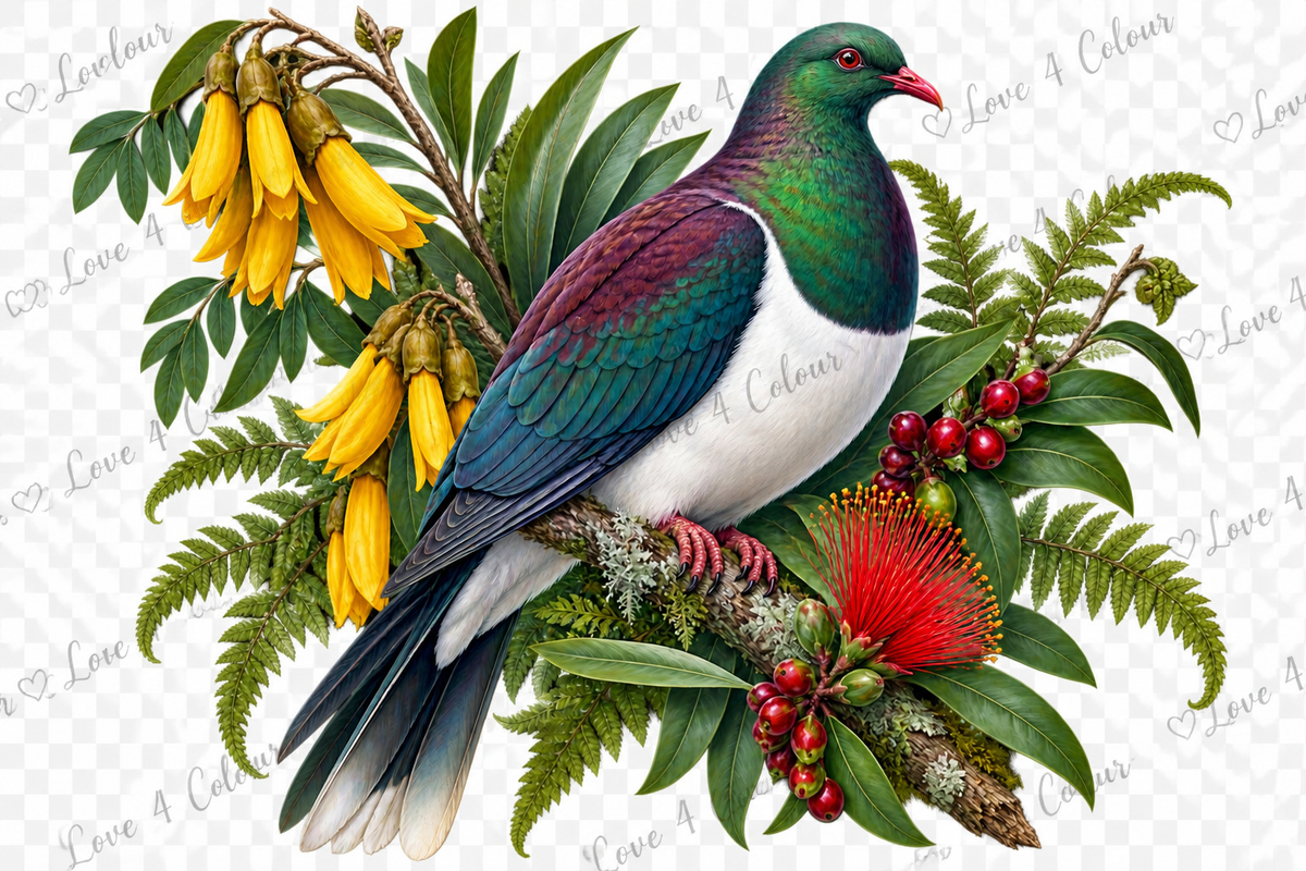 NZ Native Bird PNG Bundle – 6 Transparent Digital Designs for Cricut & Sublimation | NZ Art