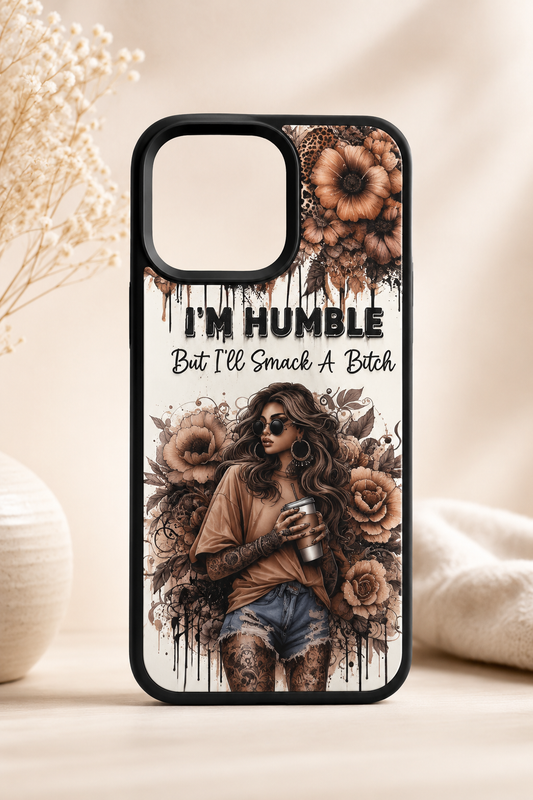 I'm Humble But I'll Smack A B*tch boho floral iPhone case