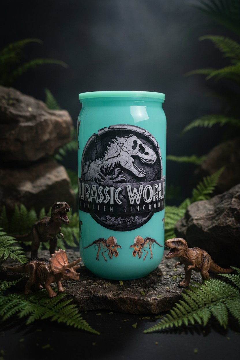 Jurassic World Glass Can