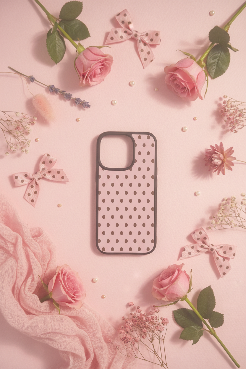 Pink Polka Dot Background