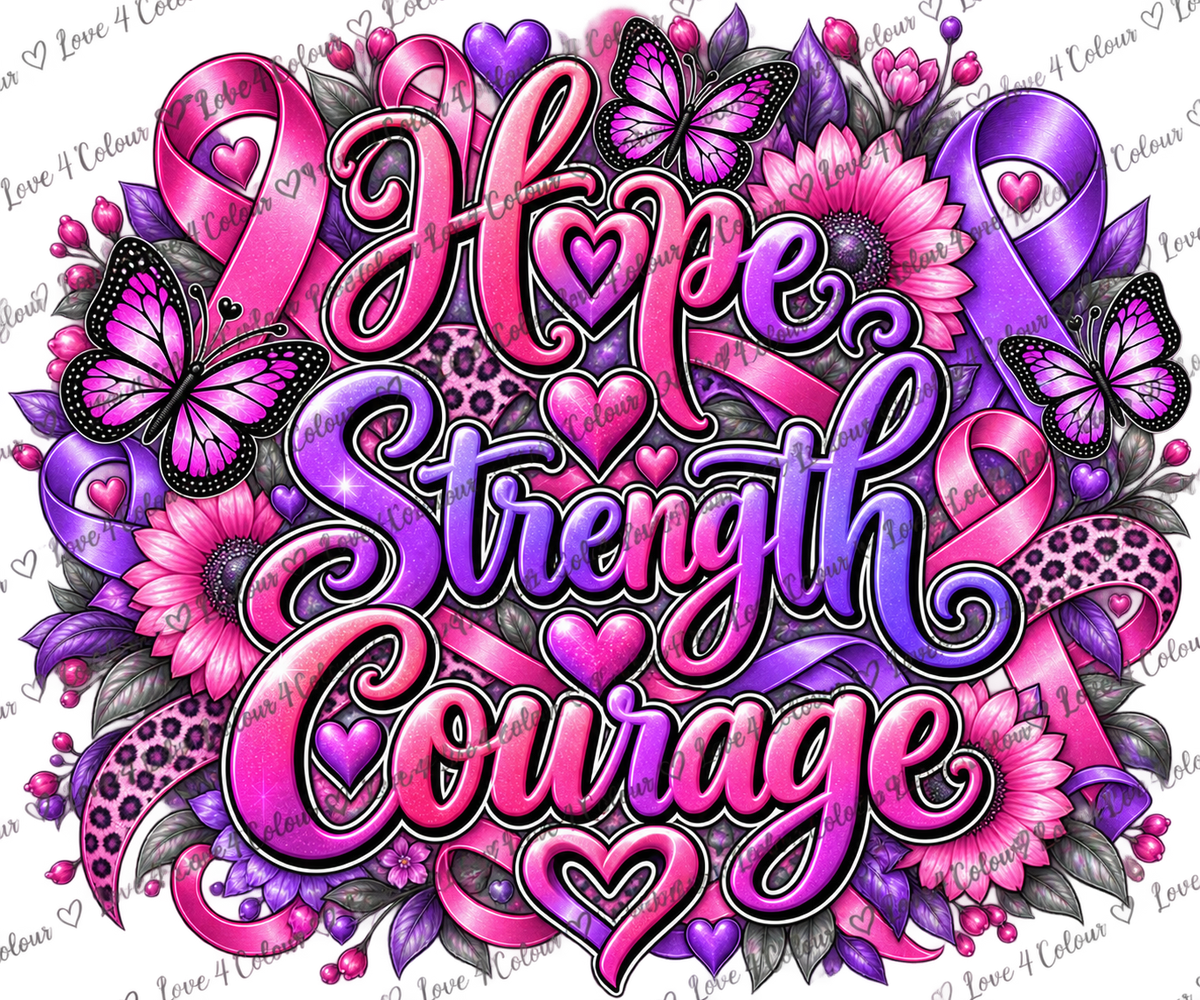 🎗❤️Cancer Awareness & Survivor PNG Bundle – 5 Digital Designs🎗❤️
