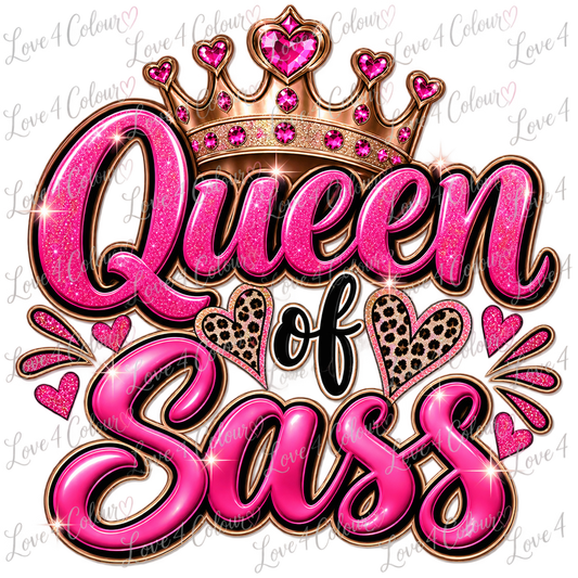 Queen of Sass PNG Digital Design