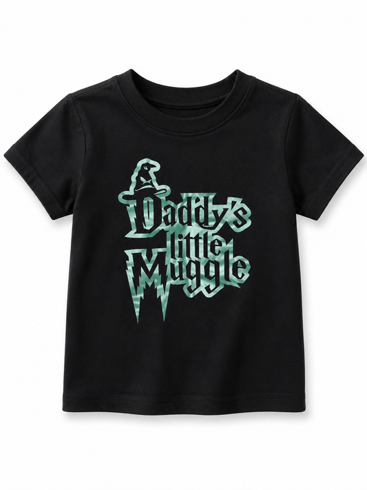 Daddy's Little Muggle kids black t-shirt size 1